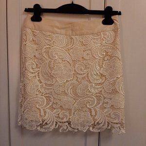 Cream Lace Skirt